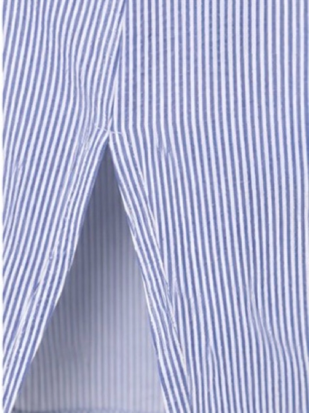 Free People We The Free Martin Oxford Blue  Stripe Tie-Waist Button Front XS - Picture 8 of 10